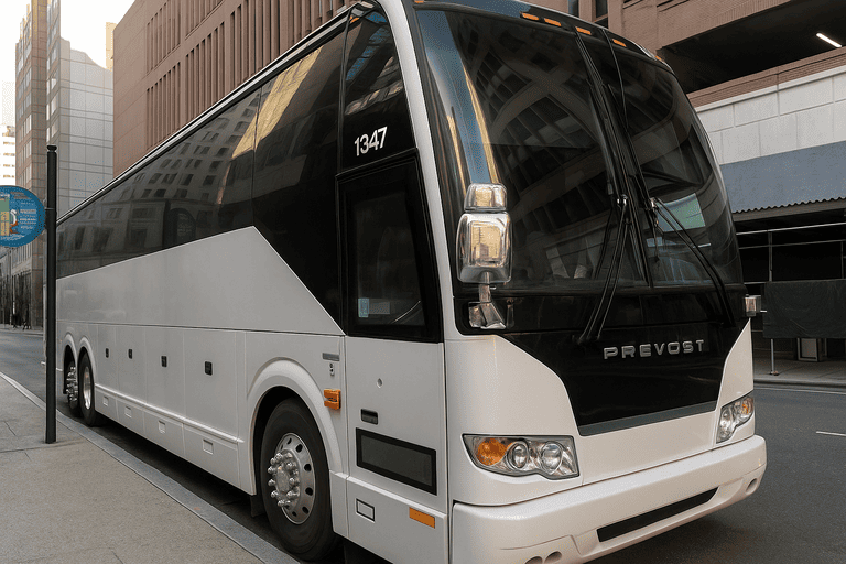 a Charter Bus Rental Fullerton coach bus